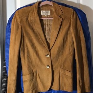 Rich Buttery soft camel color suede blazer